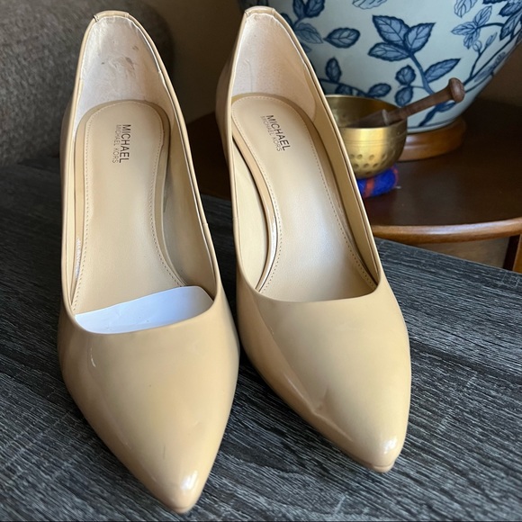 NIB! Michael Kors Flex Mid Pump in Nude Patent Sz US8.5 - Picture 5 of 12